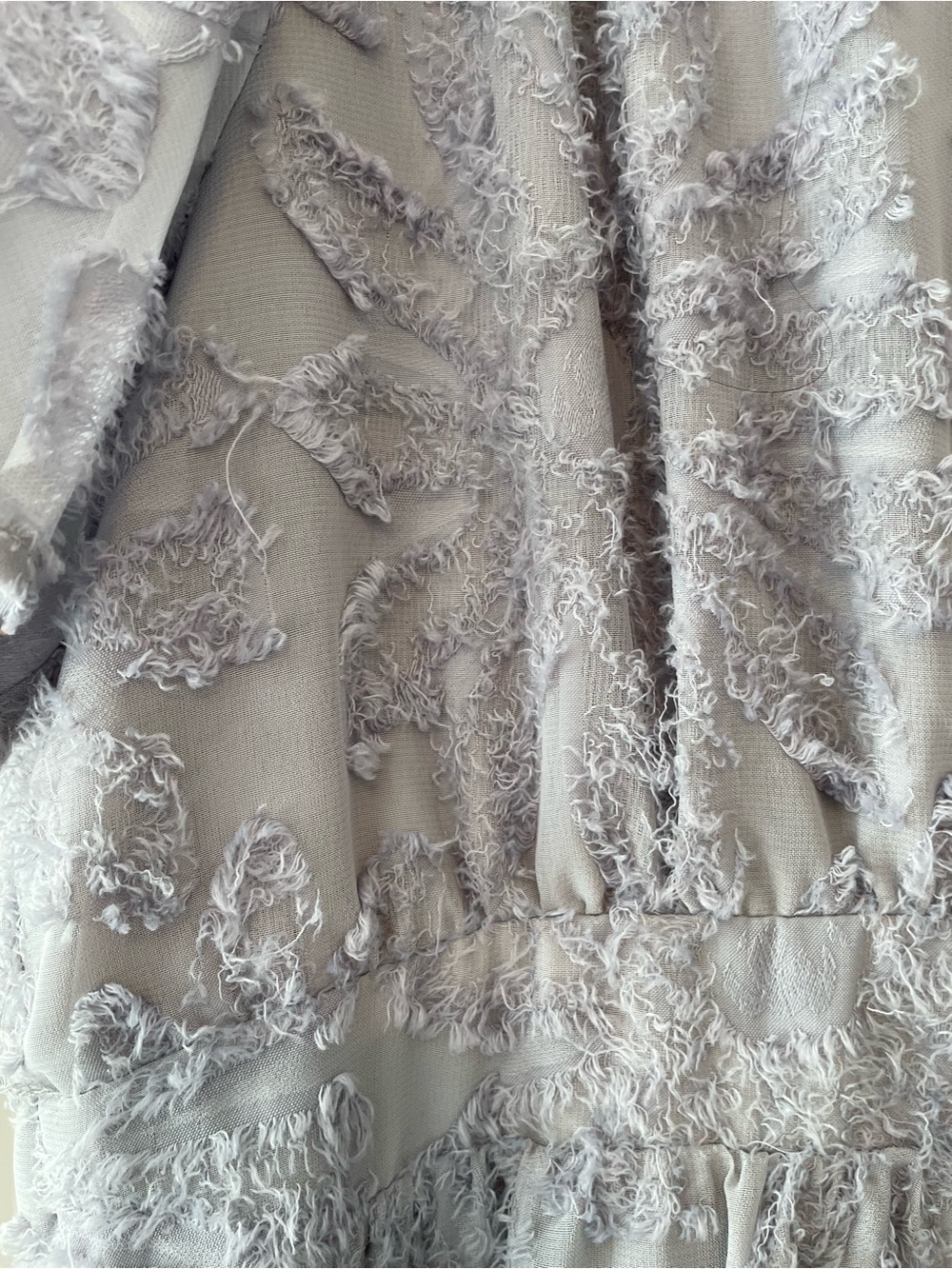 Lavender Textured Lace Maxi Dress with Short Sleeves - Picture 2 of 3